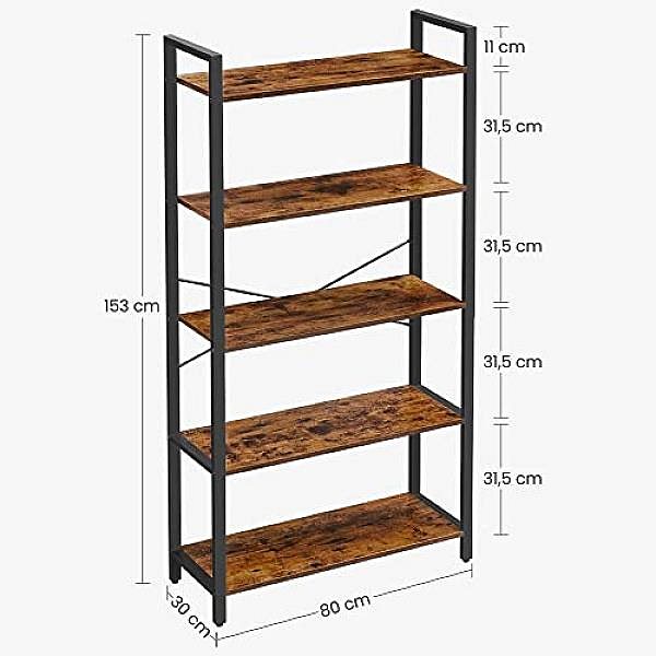 Regál Artenat Policový regál Crank, 153 cm, hnědý ...