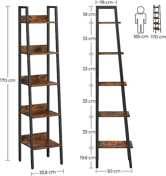 Shelving Unit Artenat Croft shelving unit, brown, 170 cm ...