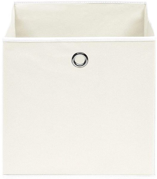 Úložný box SHUMEE Úložné boxy 10 ks 32 × 32 × 32 cm biele textil ...