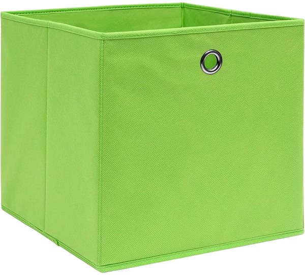 Úložný box SHUMEE Úložné boxy 4 ks 32 × 32 × 32 cm zelené textil ...