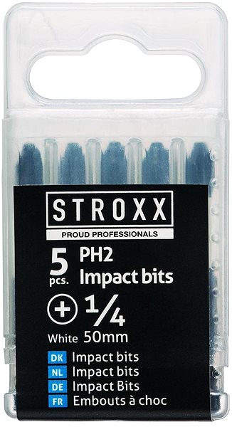 Sada bitů STROXX Sada bitů PH2 1/4“ × 50mm barevných - bo× 5 ks ...