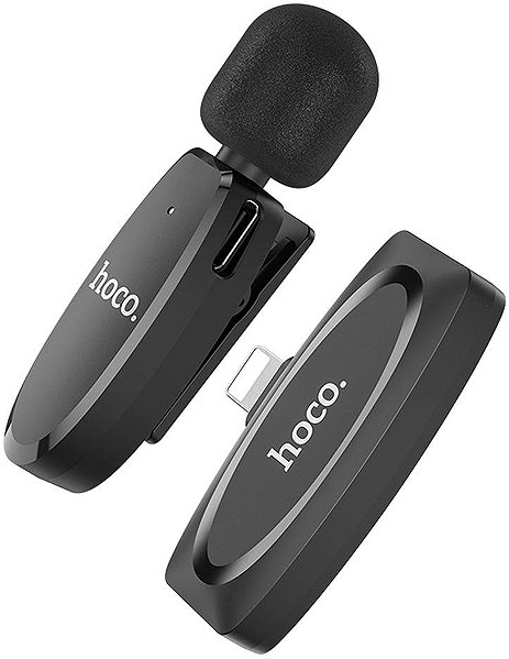 Microphone Hoco L155 Lavalier Lightning, black .