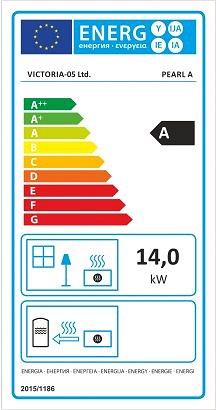 Wood Stove VICTORIA Pearl A Energy label