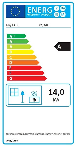 Wood Stove PRITY FG Energy label