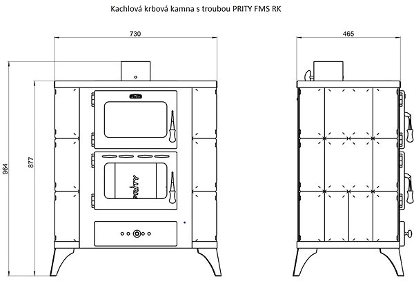 Wood Stove PRITY FMS RK Technical draft