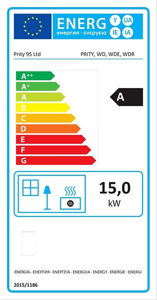 Wood Stove PRITY WD R Energy label