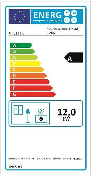 Wood Stove PRITY FM D Energy label