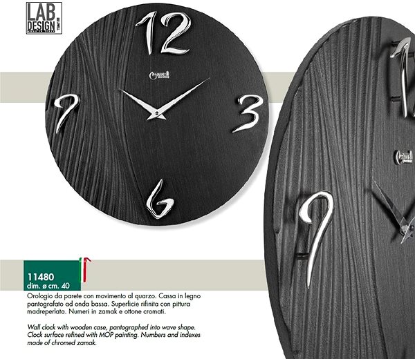 Nástenné hodiny Lowell Dizajnové nástenné hodiny 11480 40 cm ...