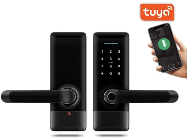 BOT Smart door handle Tuya Smart / Smart Life H2 black .