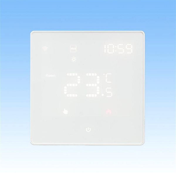 Termostat BOT WiFi izbový termostat Tuya, 3A, biely Screen