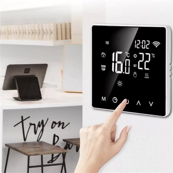 Termostat BOT WiFi izbový termostat Tuya, 3A, biely Lifestyle