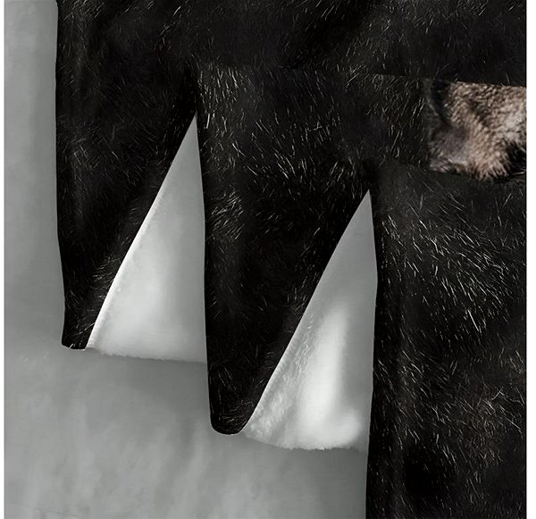 Deka Mikroplyšová hrejivá deka čierna 150 × 200 cm – čierny buldoček ...