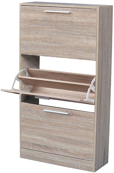 Shoe Rack DOCHTMANN Closed shoe rack 63 × 24 × 117 cm, wood ...