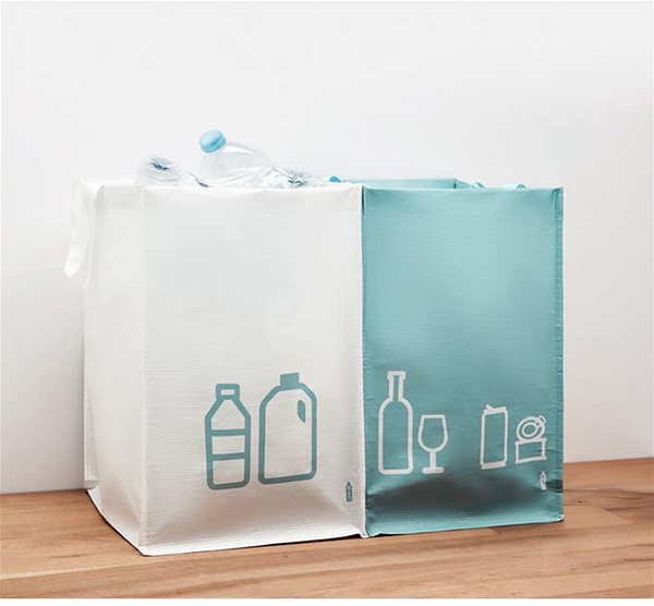 Odpadkový kôš SORTLAND Tašky na triedený odpad – 45 × 30 × 30 cm, 3 × 40,5 l, 3 ks ...