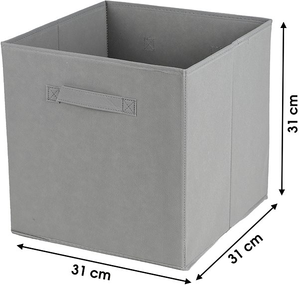 Úložný box Dochtmann Box do kallaxu, úložný, textilný, sivý, 31 × 31 × 31 cm ...