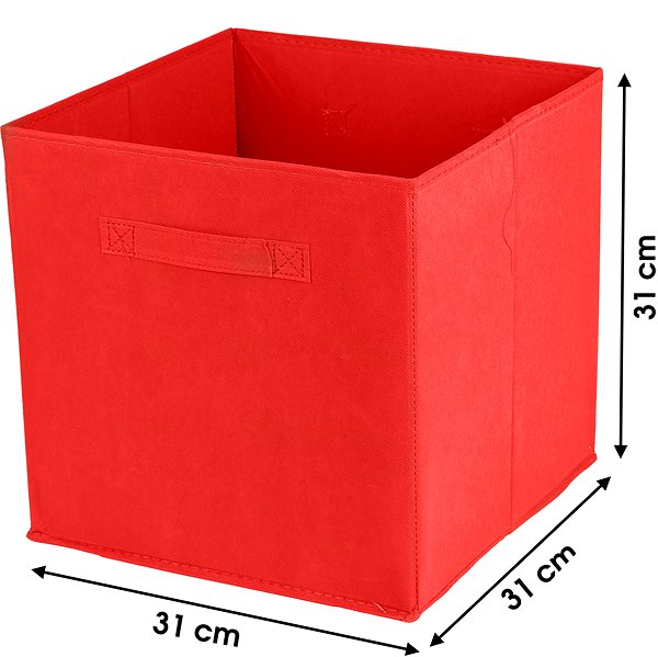 Úložný box Dochtmann Box do kallaxu, úložný, textilný, červený, 31 × 31 × 31 cm ...