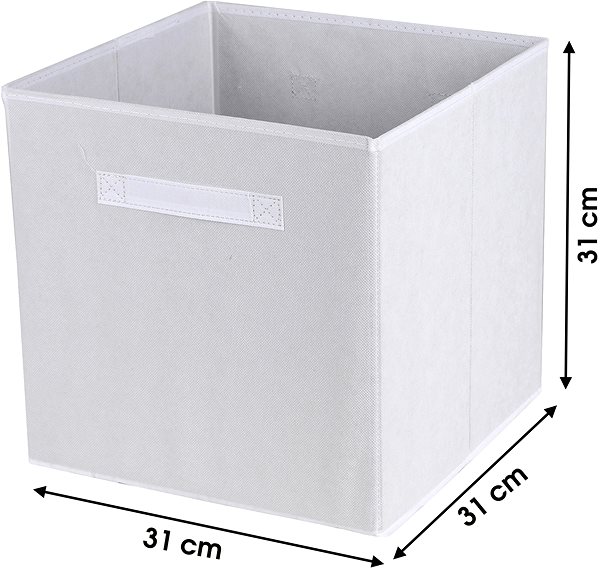 Úložný box Dochtmann Box do kallaxu, úložný, textilný, biely, 31 × 31 × 31 cm ...