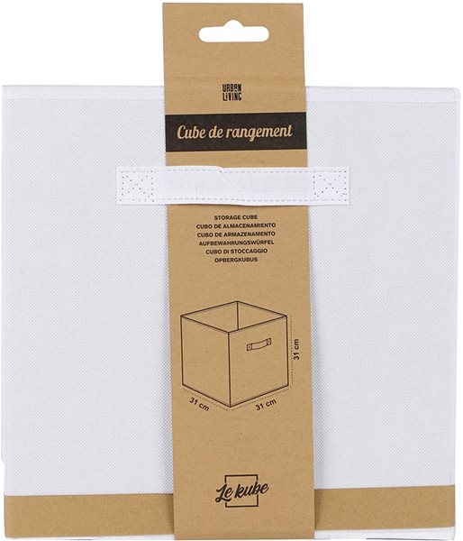 Úložný box Dochtmann Box do kallaxu, úložný, textilný, biely, 31 × 31 × 31 cm ...