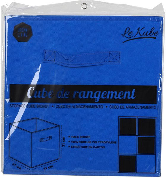 Úložný box Dochtmann Box do kallaxu, úložný, textilný, modrý, 31 × 31 × 31 cm ...