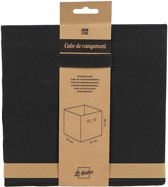 Úložný box Dochtmann Box do kallaxu, úložný, textilný, čierny 31 × 31 × 31 cm ...