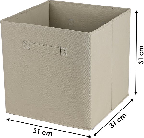 Úložný box Dochtmann Box do kallaxu, úložný, textilný, béžový, 31 × 31 × 31 cm ...