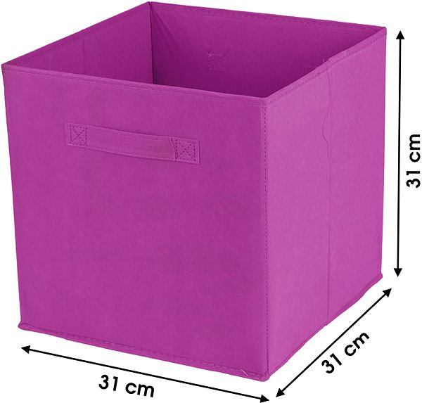 Úložný box Dochtmann Box do kallaxu, úložný, textilný, ružový, 31 × 31 × 31 cm ...