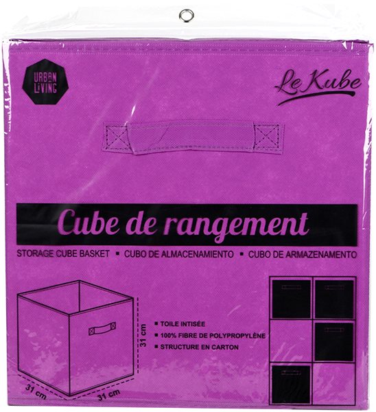 Úložný box Dochtmann Box do kallaxu, úložný, textilný, ružový, 31 × 31 × 31 cm ...