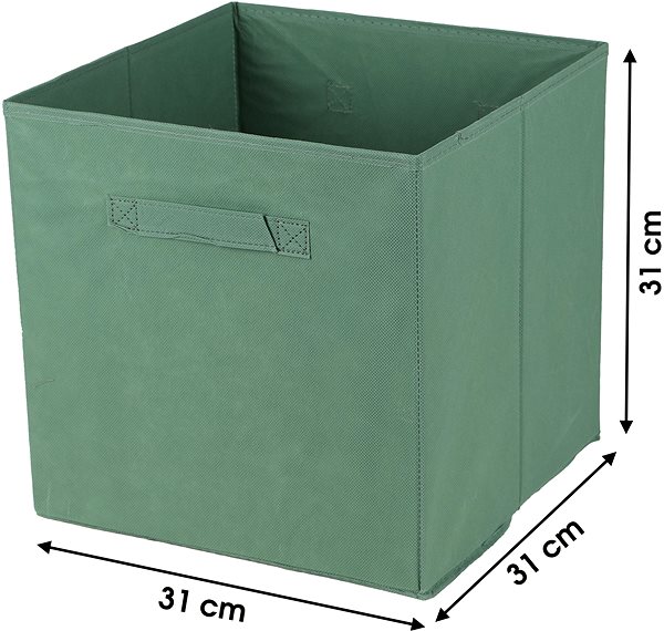 Úložný box Dochtmann Box do kallaxu, úložný, textilný, zelený, 31 × 31 × 31 cm ...