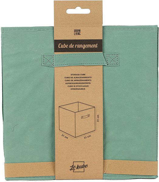 Úložný box Dochtmann Box do kallaxu, úložný, textilný, zelený, 31 × 31 × 31 cm ...