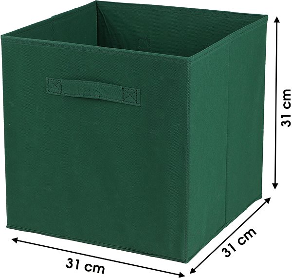 Úložný box Dochtmann Box do kallaxu, úložný, textilný, tmavo zelený, 31 × 31 × 31 cm ...