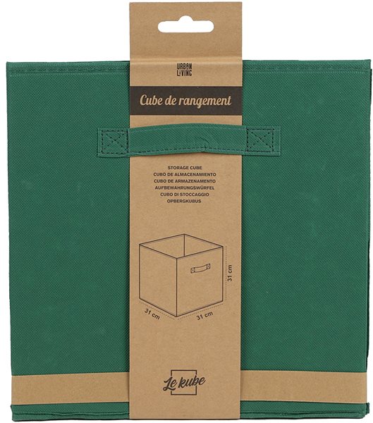 Úložný box Dochtmann Box do kallaxu, úložný, textilný, tmavo zelený, 31 × 31 × 31 cm ...