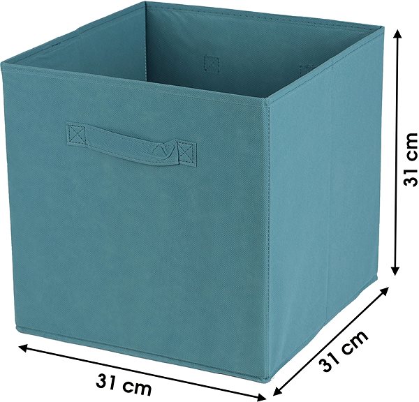 Úložný box Dochtmann Box do kallaxu, úložný, textilný, petrolejový, 31 × 31 × 31 cm ...
