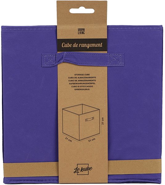 Úložný box Dochtmann Box do kallaxu, úložný, textilný, fialový, 31 × 31 × 31 cm ...