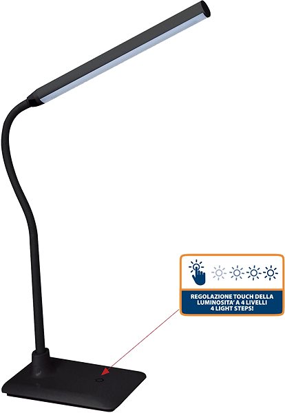 Tischlampe VELAMP Tischleuchte 6 W TL1606N mit Tastschalter ...