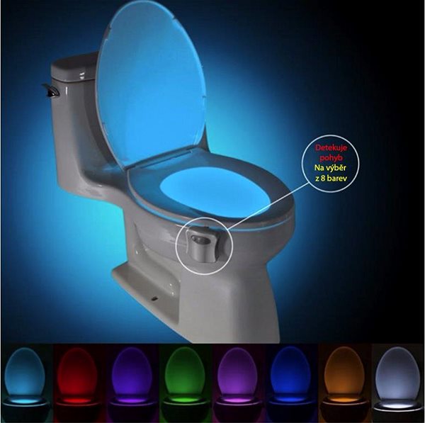 Nočné svetlo Senzanakupy LED osvetlenie toalety s pohybovým senzorom ...