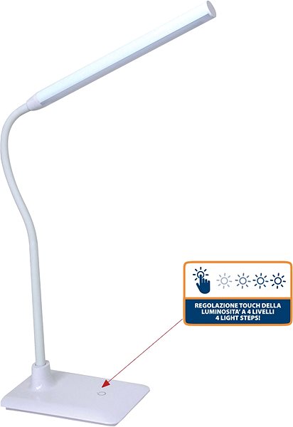 Tischlampe VELAMP 6W TL1606B mit Berührungsschalter ...