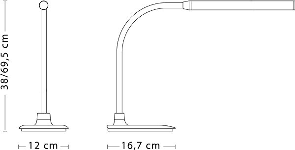 Tischlampe VELAMP 6W TL1606B mit Berührungsschalter ...