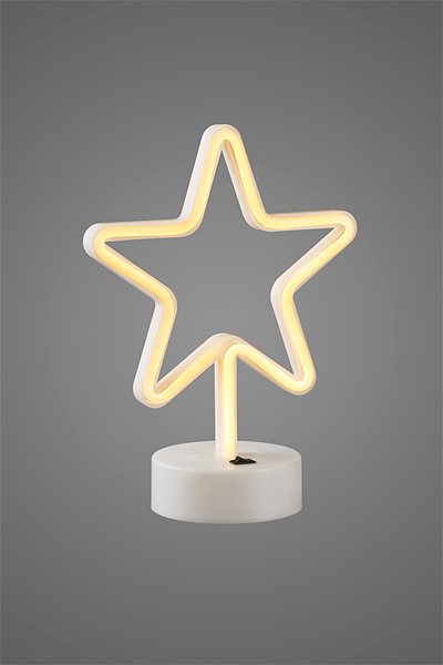 Asztali lámpa Berger Led Neon Star éjjeli fény ...