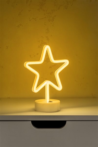 Asztali lámpa Berger Led Neon Star éjjeli fény ...