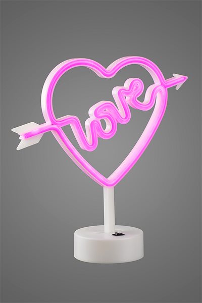 Asztali lámpa Berger Led Neon Love éjjeli fény ...