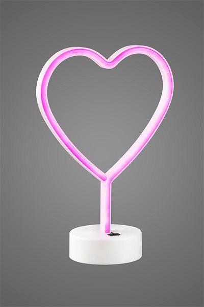 Stolová lampa Berger Nočné stolné svetlo Led Neon Heart ...