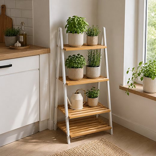 Shelving Unit DOCHTMANN Shelf rack 4 tiers, shape A, 40 × 30 × 109 cm, white ...