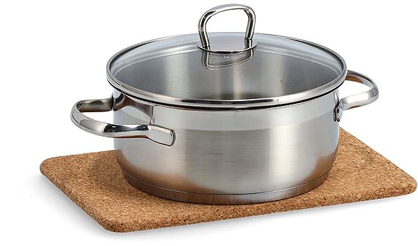 Topfunterlage ZELLER Kork-Topfmatten-Set 2tlg. rechteckig, 30 × 20cm Lifestyle