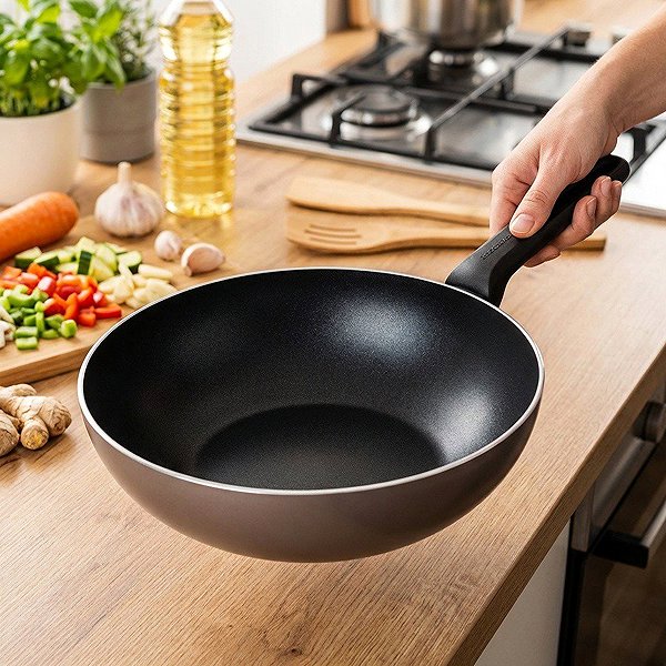Wok Pan TESCOMA Wok Brava 28 cm Lifestyle