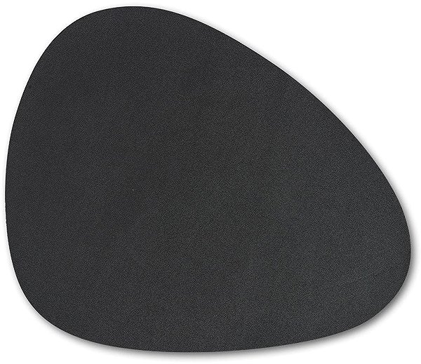 Pot mat Zeller Synthetic leather table mat 34 × 42 cm black .