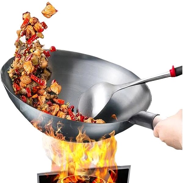 Wok Pan Pronett Wok pan with wooden handle 38 cm ...
