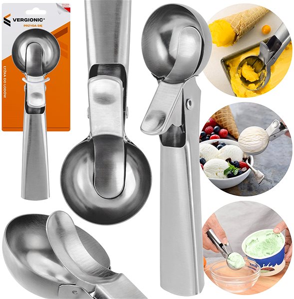 Ice cream scoop Vergionic 7854 Stainless steel ice cream scoop .