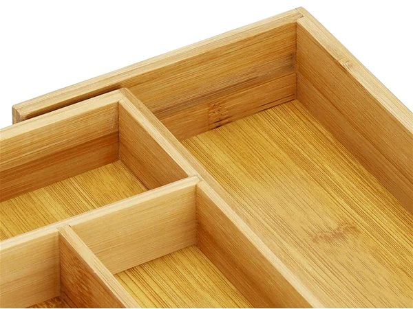 Verk Bamboo kitchen organiser with 7 compartments - 27 × 39 × 4 cm .