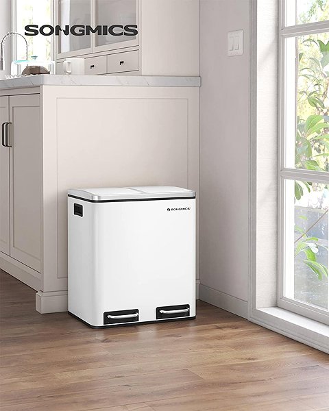 Rubbish Bin Houseland Waste bin Bins 30 l, white ...