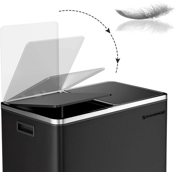 Rubbish Bin Houseland Rubax waste bin 2 × 30 l, black ...